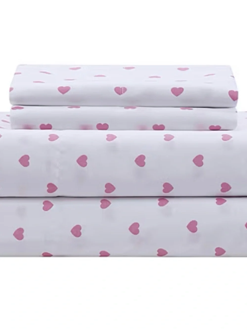 New INK+IVY Kids Full Sheet Set - Pink Hearts
